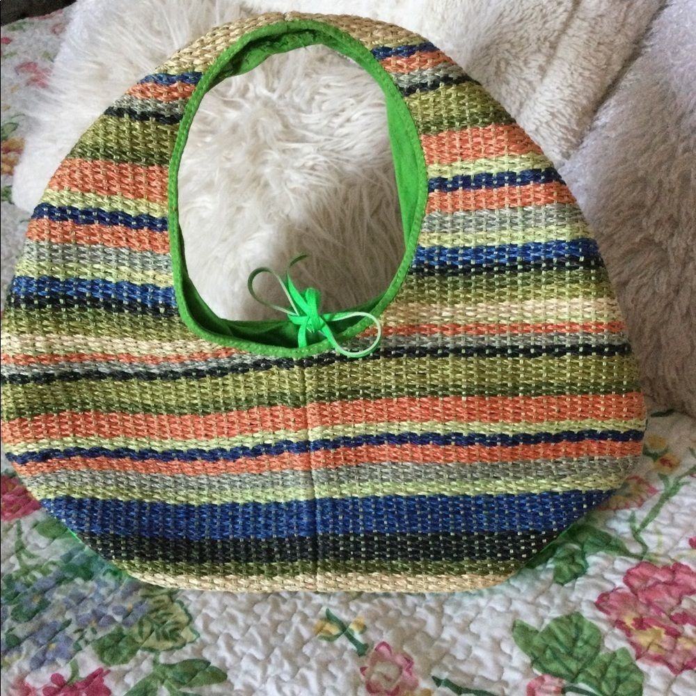 BOHO purse striped multicolor bag